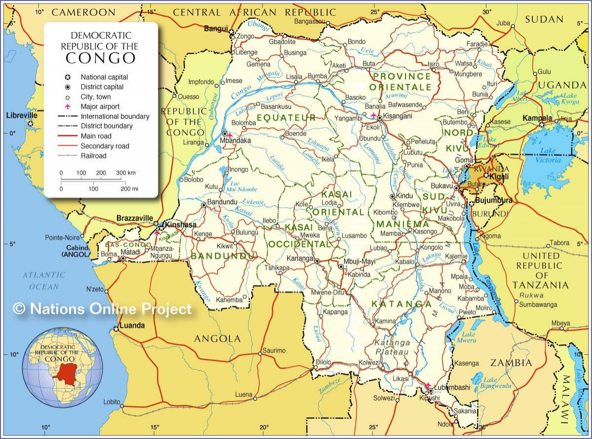 χάρτης της λαϊκής δημοκρατίας του κονγκό